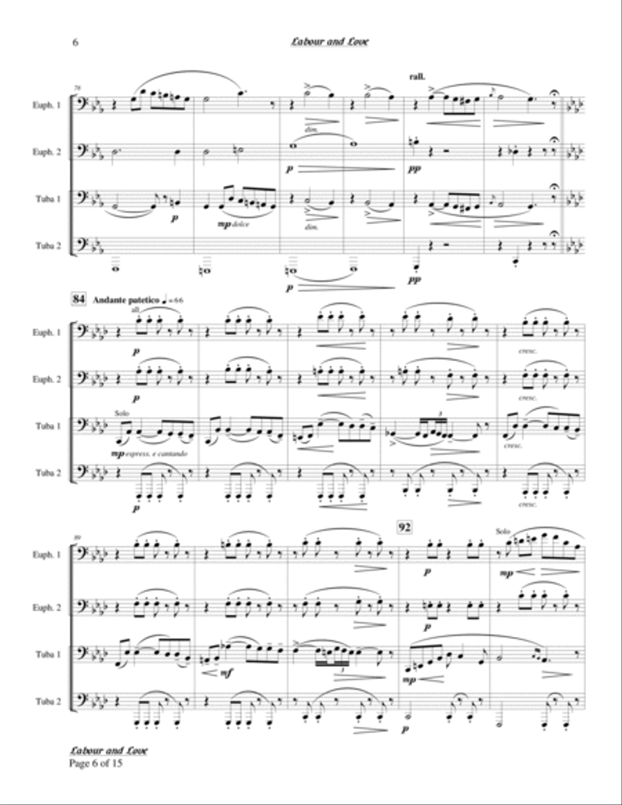 Labour and Love Chamber Music scores gallery preview page 6