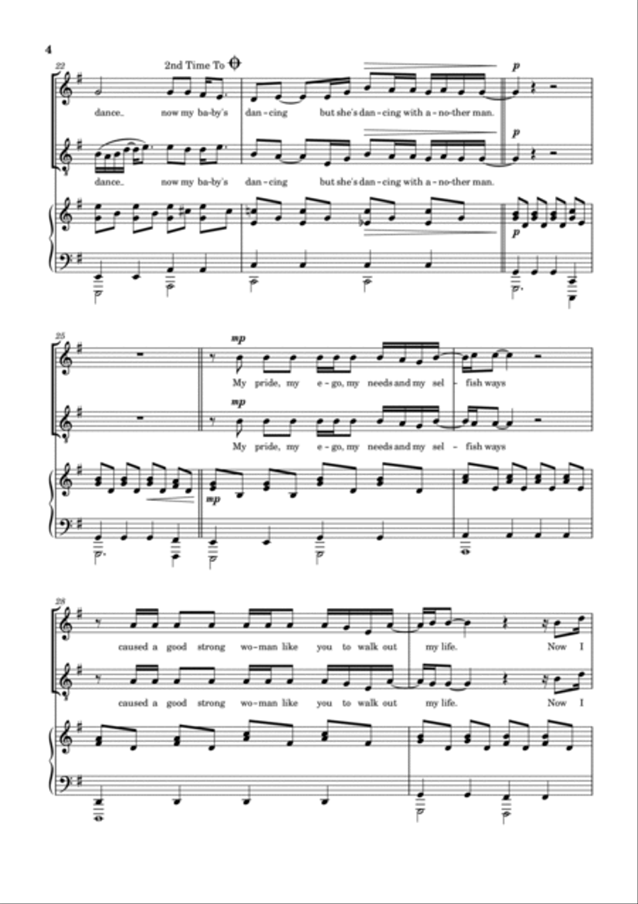 When I Was Your Man 2-Part scores gallery preview page 4