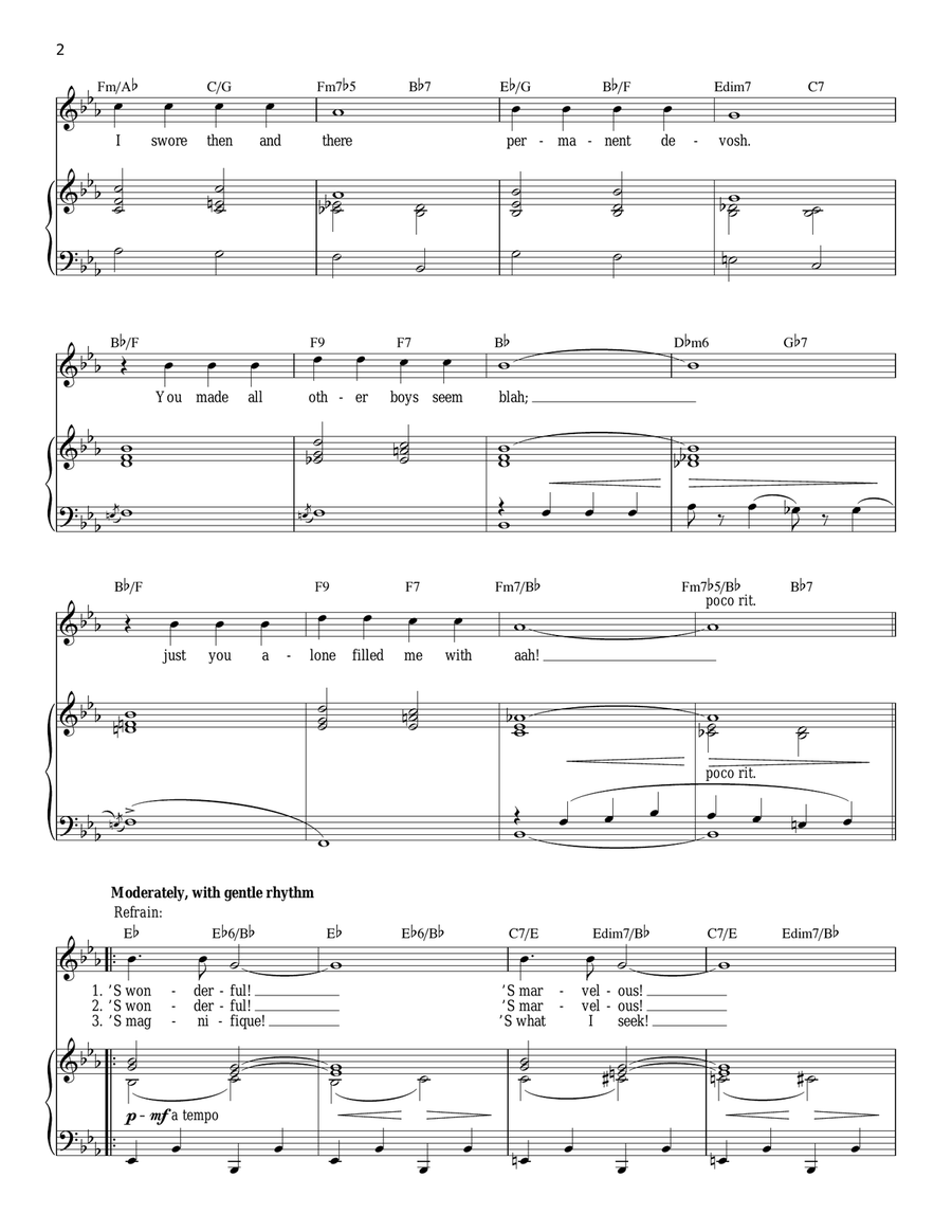 'S Wonderful [Women's version] Soprano Voice scores gallery preview page 2