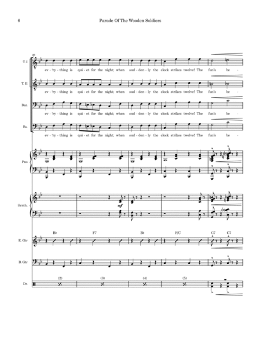 Parade Of The Wooden Soldiers Small Ensemble scores gallery preview page 6