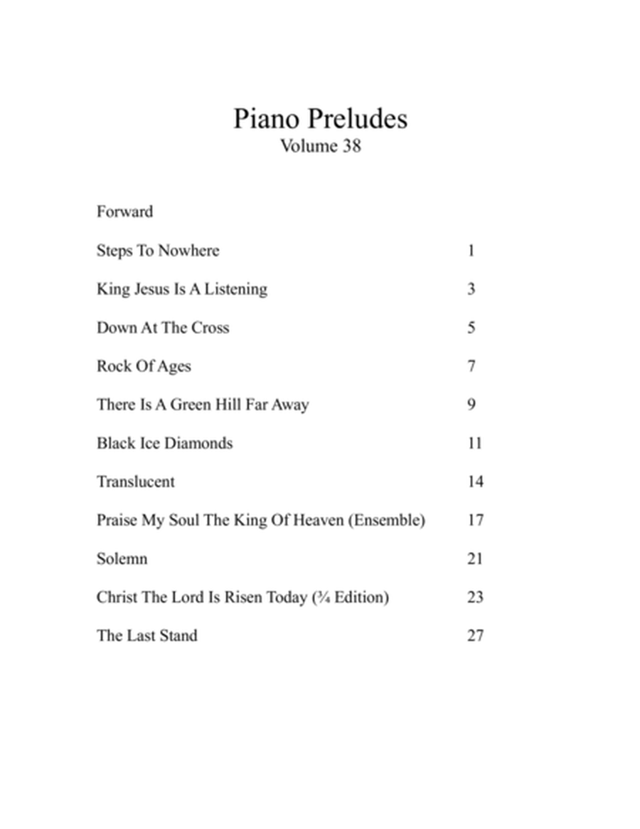 Piano Preludes Volume #38 image number null