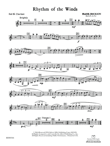 Rhythm of the Winds: 2nd B-flat Clarinet