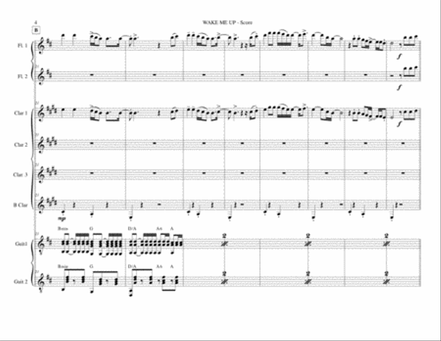 Wake Me Up Small Ensemble scores gallery preview page 4