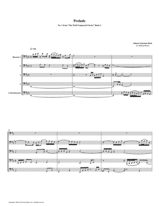 Prelude 01 from Well-Tempered Clavier, Book 2 (Bassoon Quintet)