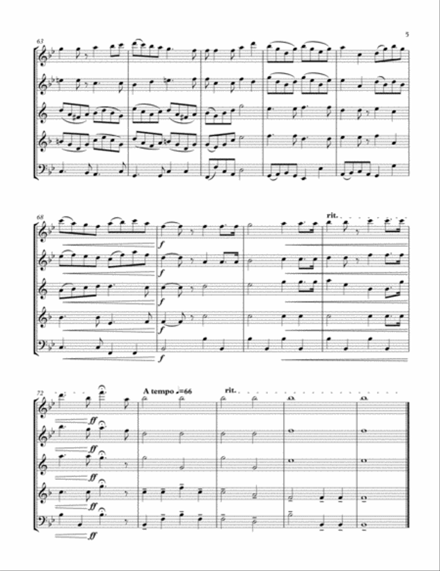 Au Fond du Temple Saint from the The Pearl Fishers (Wind Quintet) Woodwind Quintet scores gallery preview page 5