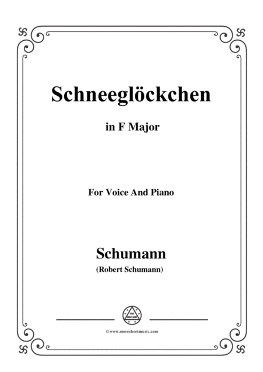 Schumann-Schneeglöckchen,in F Major,Op.79,No.27,for Voice and Piano Voice Solo scores gallery preview page 1