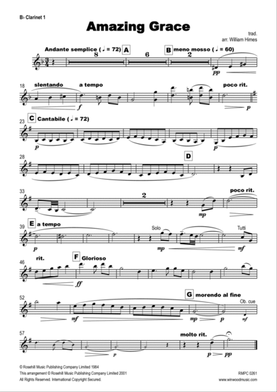 Amazing Grace Amazing Grace Concert Band scores gallery preview page 2