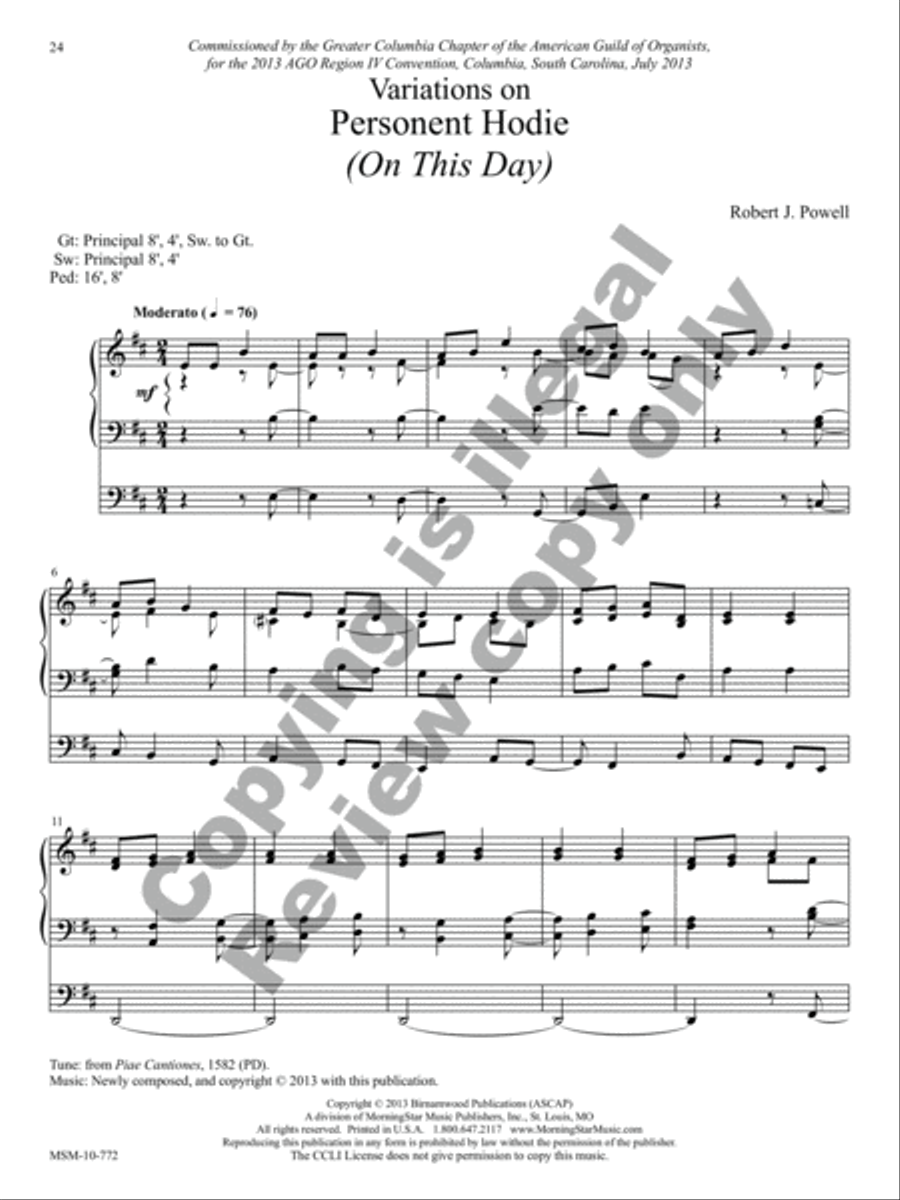 Praise, My Soul: Three Joyful Hymn Arrangements Organ scores gallery preview page 10