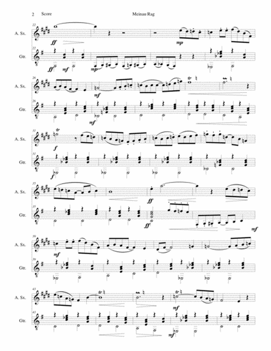Meinau Rag for alto saxophone and guitar image number null