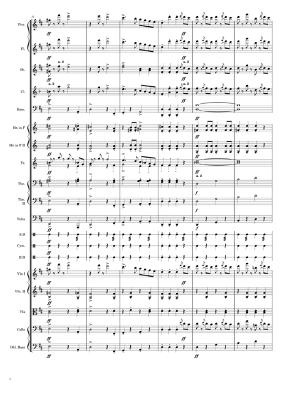 Radetzky March Opus 228 Chamber Orchestra scores gallery preview page 4