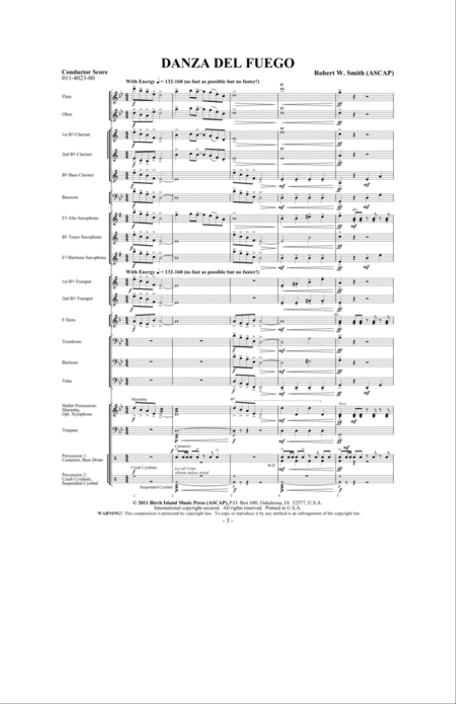 Danza Del Fuego Danza Del Fuego Concert Band scores gallery preview page 2