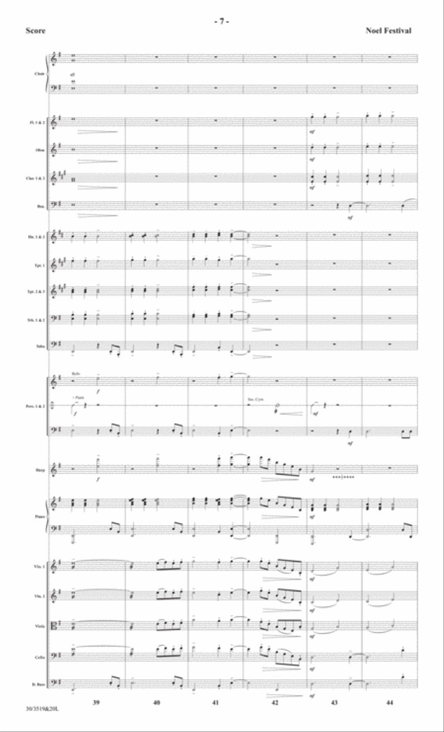 Noel Festival - Orchestral Score and Parts Choir scores gallery preview page 9