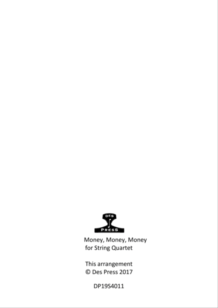 Money, Money, Money String Quartet scores gallery preview page 2