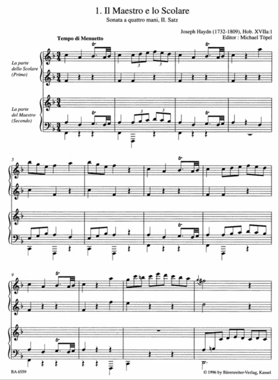 Barenreiter Piano Album Four-hand Piano Duet scores gallery preview page 2