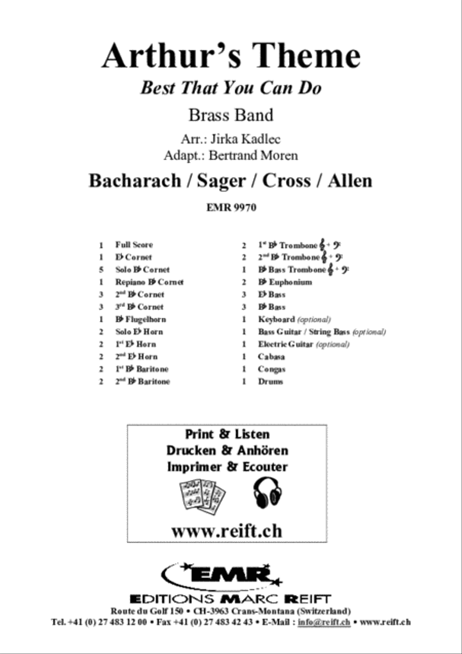 Arthur's Theme Brass Band scores gallery preview page 2