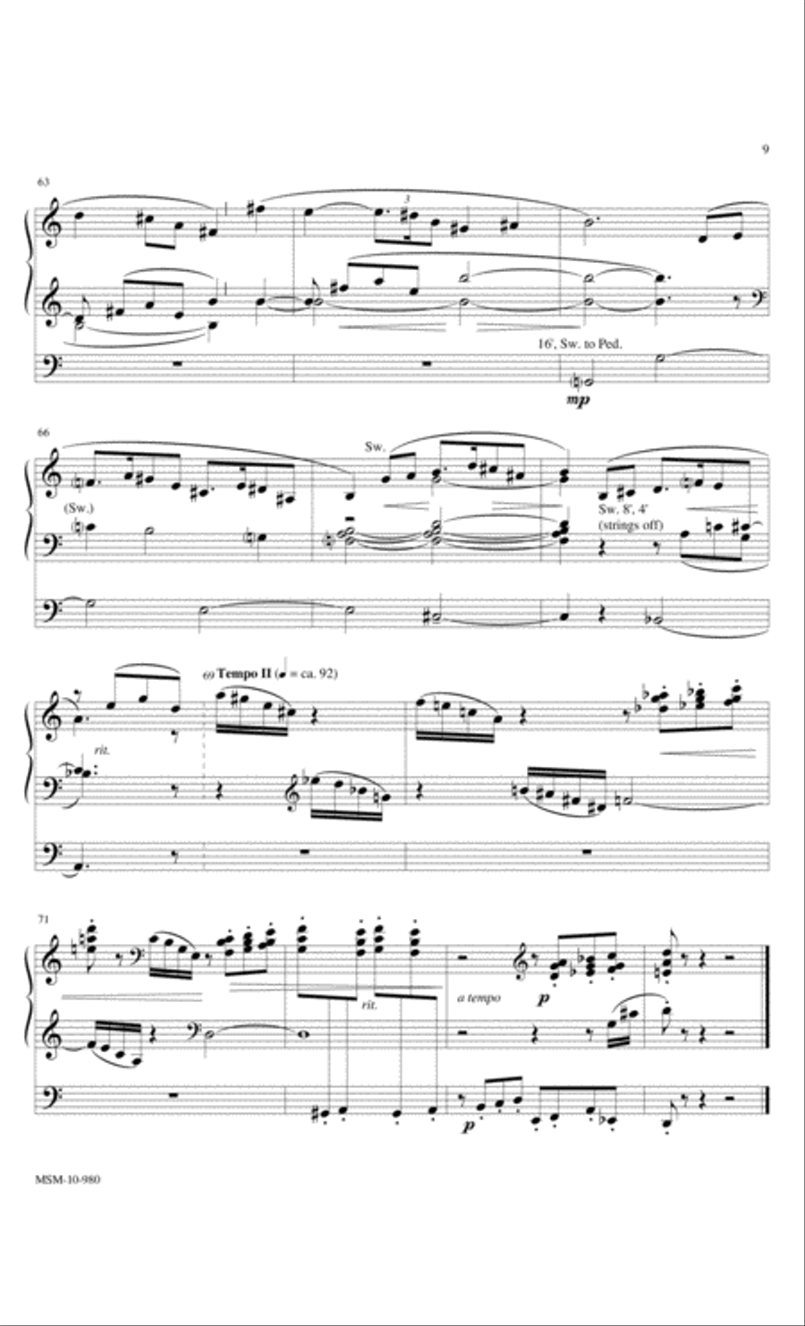 Sonata Breve Organ scores gallery preview page 4