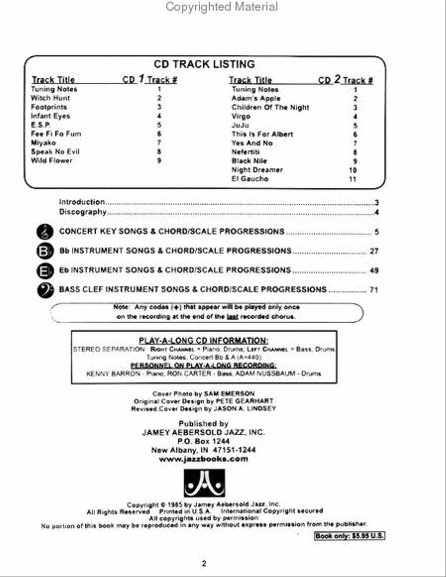 Volume 33 - Wayne Shorter Tenor Saxophone scores gallery preview page 2