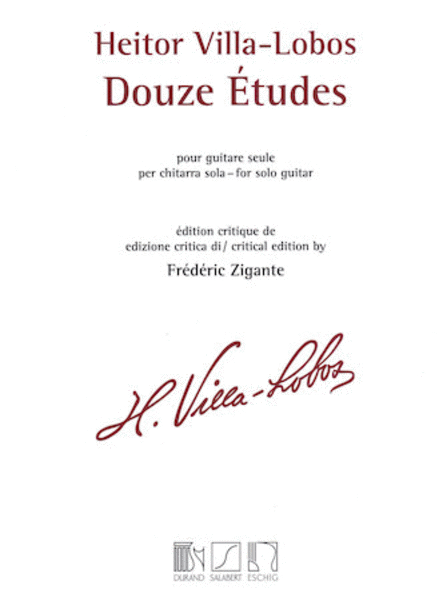 Heitor Villa-Lobos – 12 Études Acoustic Guitar scores gallery preview page 1