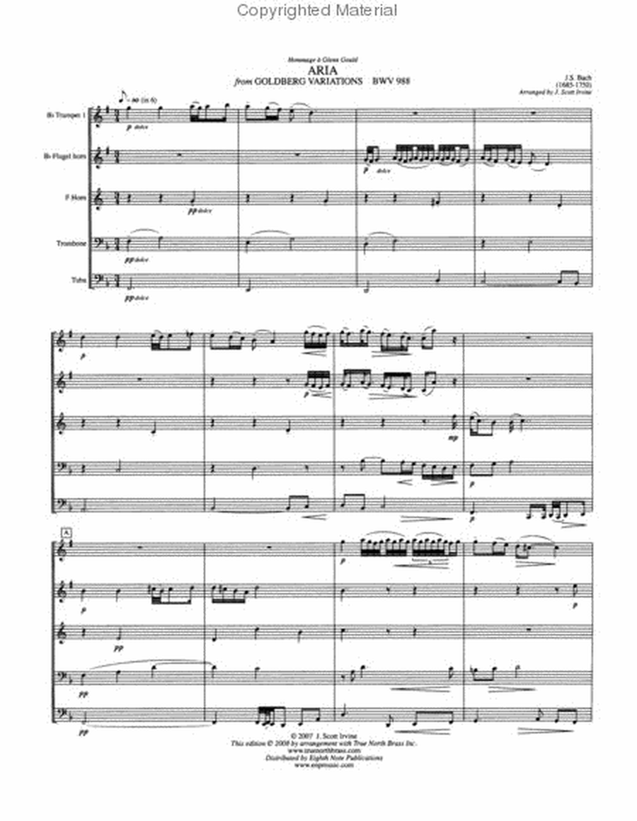 Aria From Goldberg Variations, BWV988
