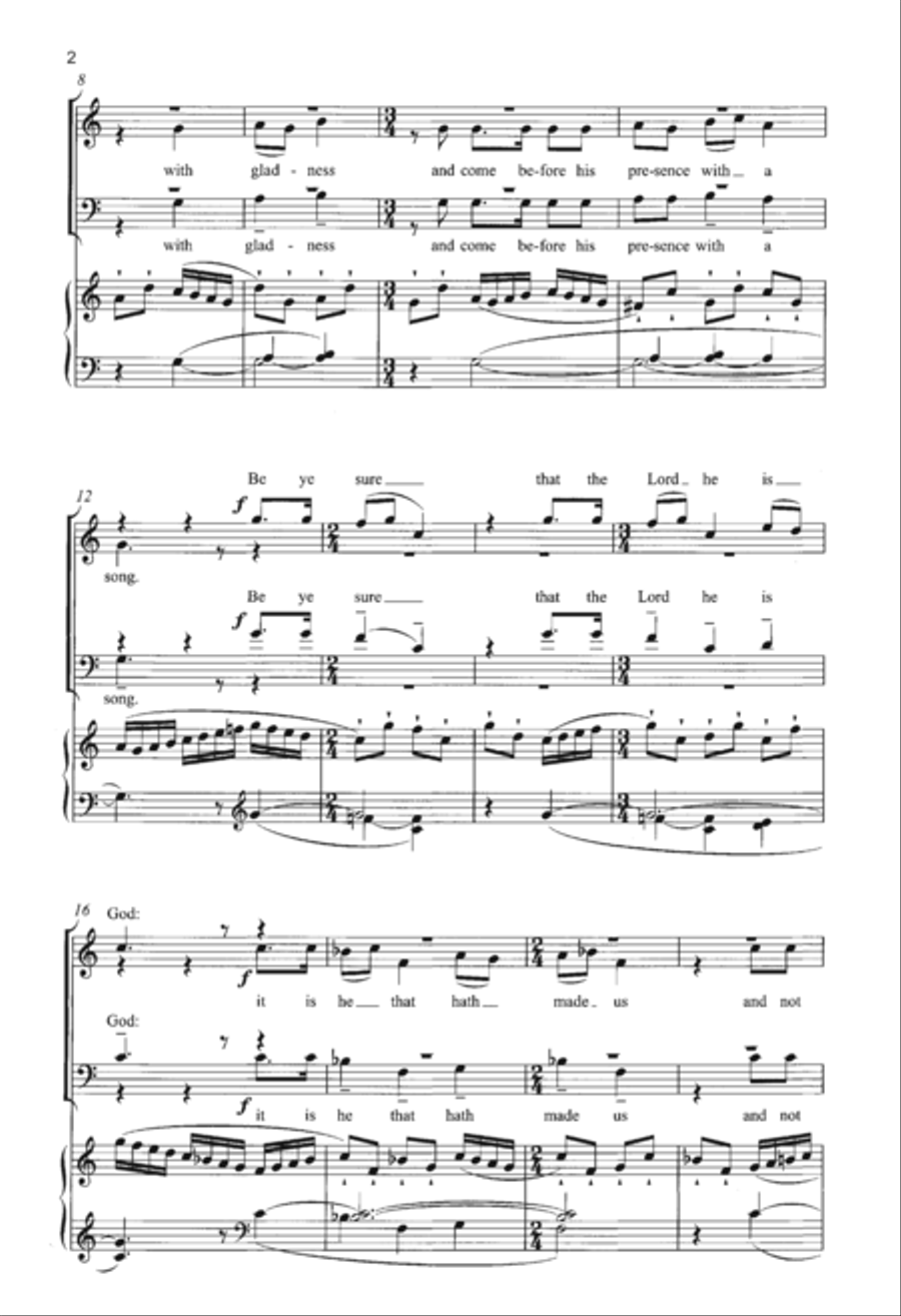Jubilate Deo In C Major 4-Part scores gallery preview page 2
