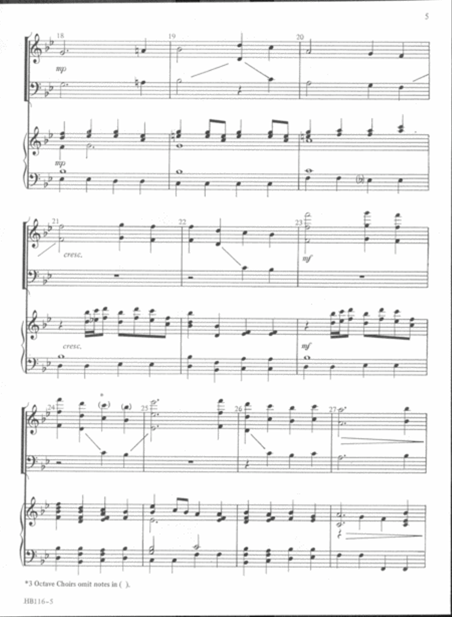 Sheep May Safely Graze - full score Handbell Choir scores gallery preview page 4