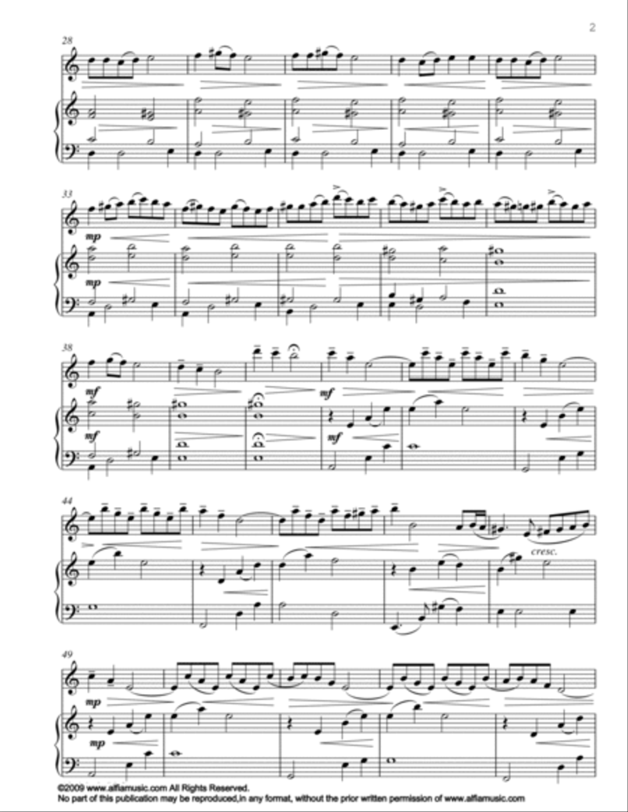 Memory Woodwind Duet scores gallery preview page 4