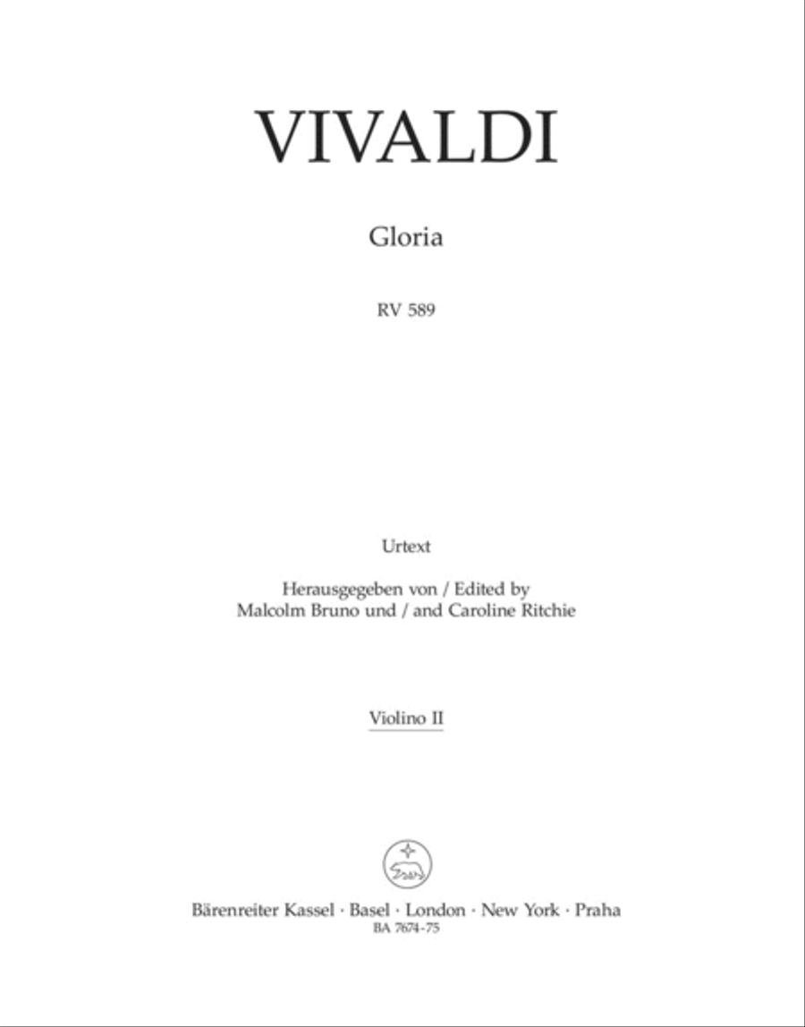 Gloria RV 589 Violin scores gallery preview page 1