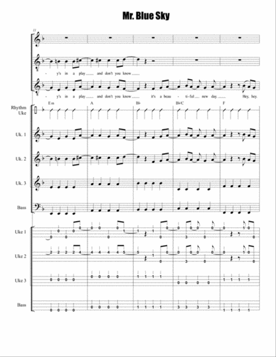 Mr. Blue Sky 3-Part scores gallery preview page 3