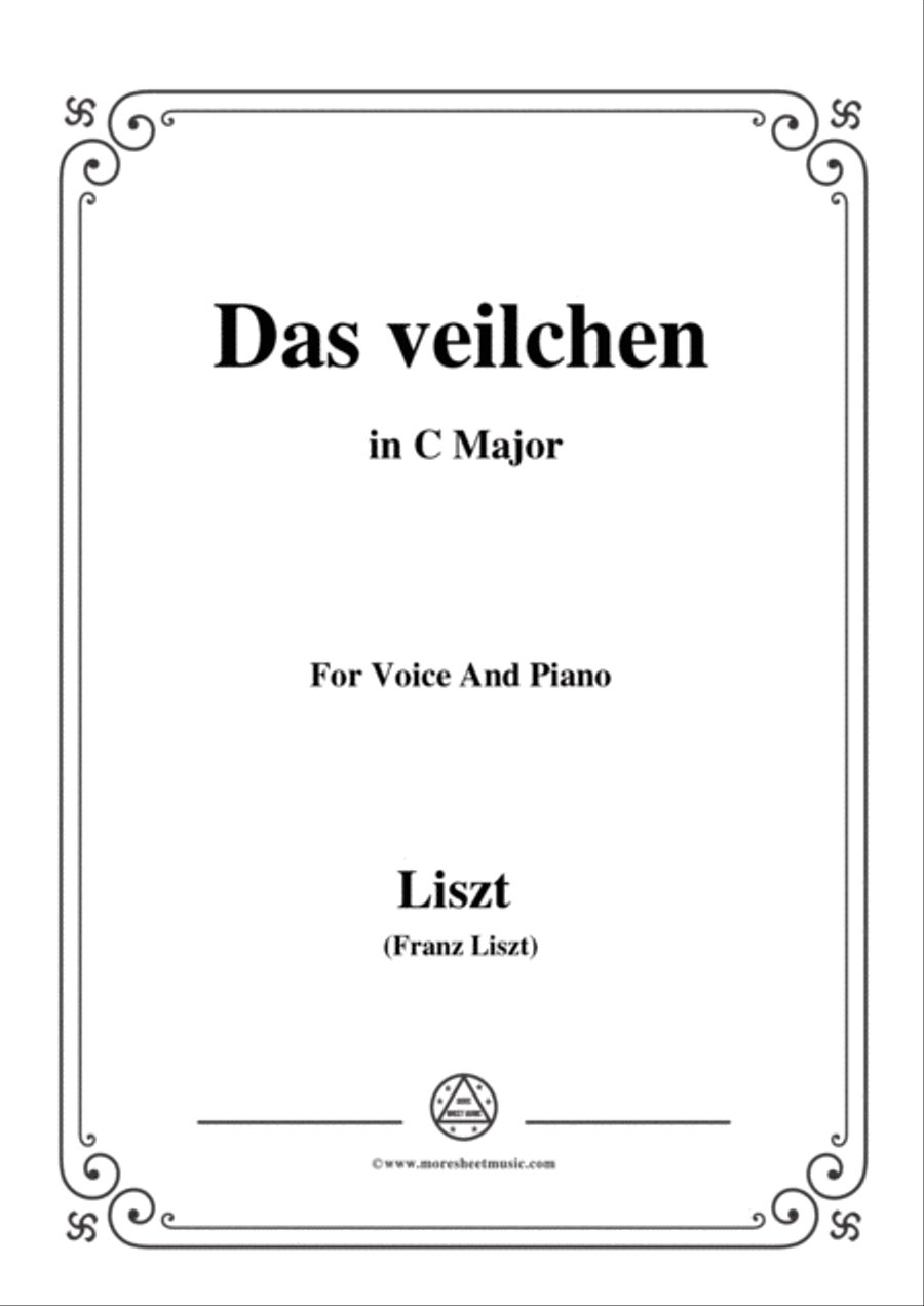 Liszt-Das veilchen in C Major,for Voice and Piano Voice Solo scores gallery preview page 1