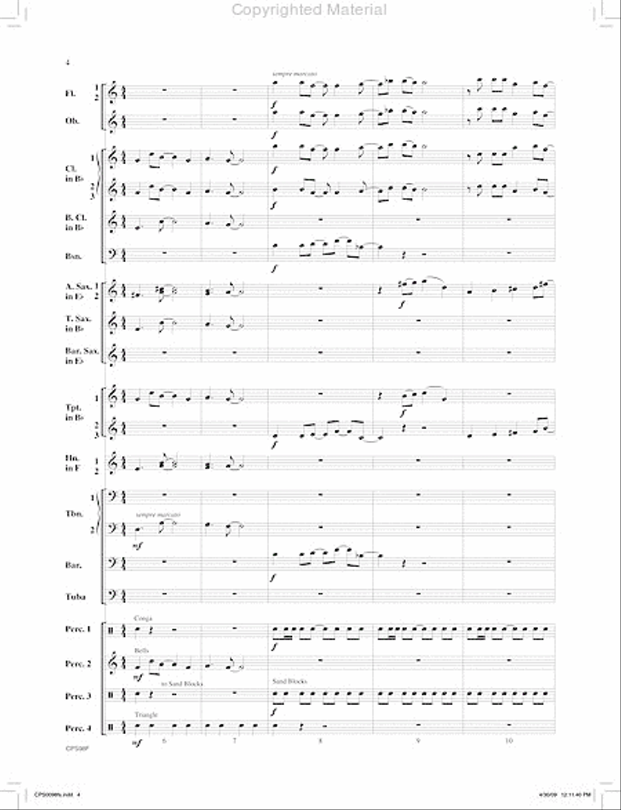 I. Jambo (from Ngoma Za Kenya) Concert Band scores gallery preview page 5