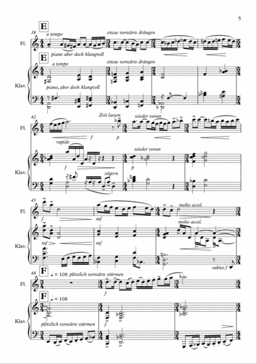 2 Nocturnes for Flute and Piano Flute Solo scores gallery preview page 5