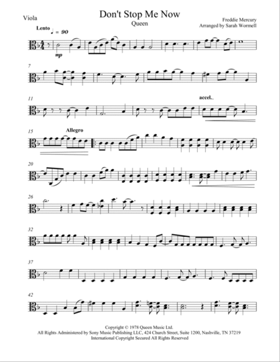Don't Stop Me Now String Trio scores gallery preview page 2