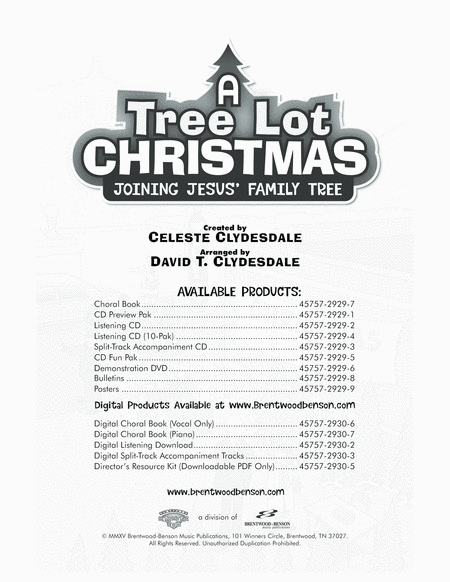 A Tree Lot Christmas (CD Preview Pak) image number null
