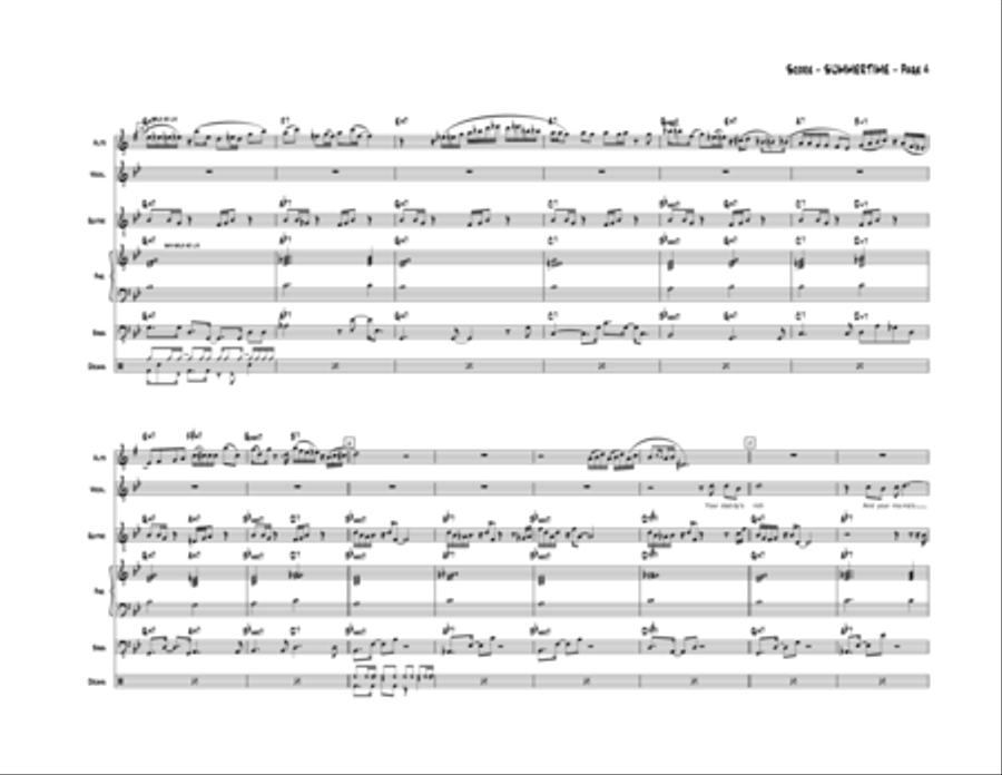 Summertime Jazz Ensemble scores gallery preview page 5