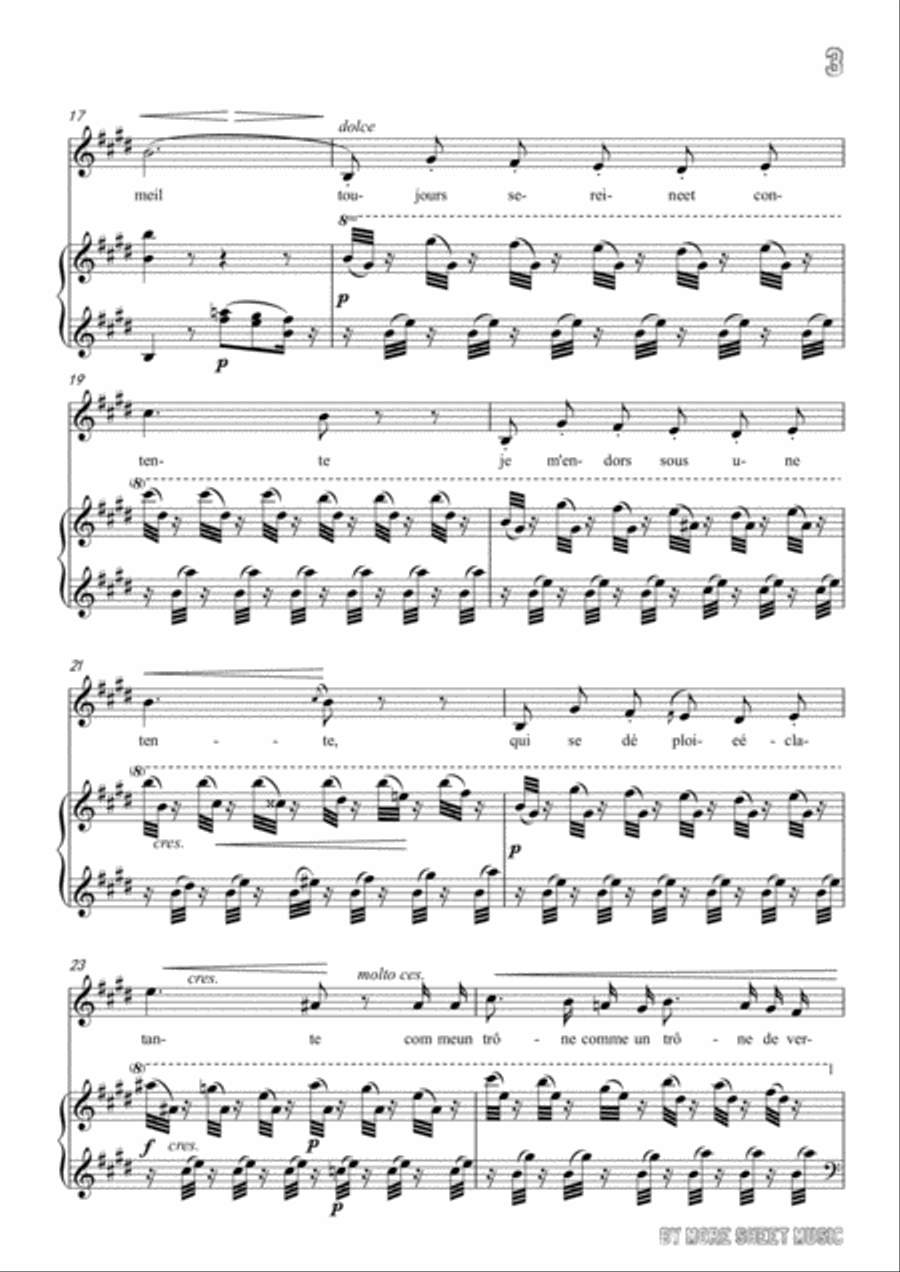 Meyerbeer-La fille de l'air in E Major,for Voice and Piano Voice Solo scores gallery preview page 5