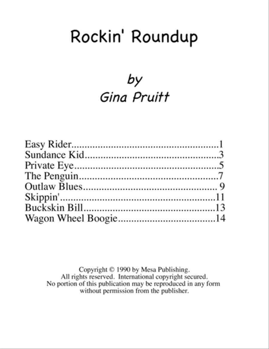 Rockin' Roundup-easy jazz piano solos Piano Solo scores gallery preview page 2