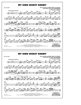Book cover for My Own Worst Enemy (arr. Matt Conaway) - Quad Toms