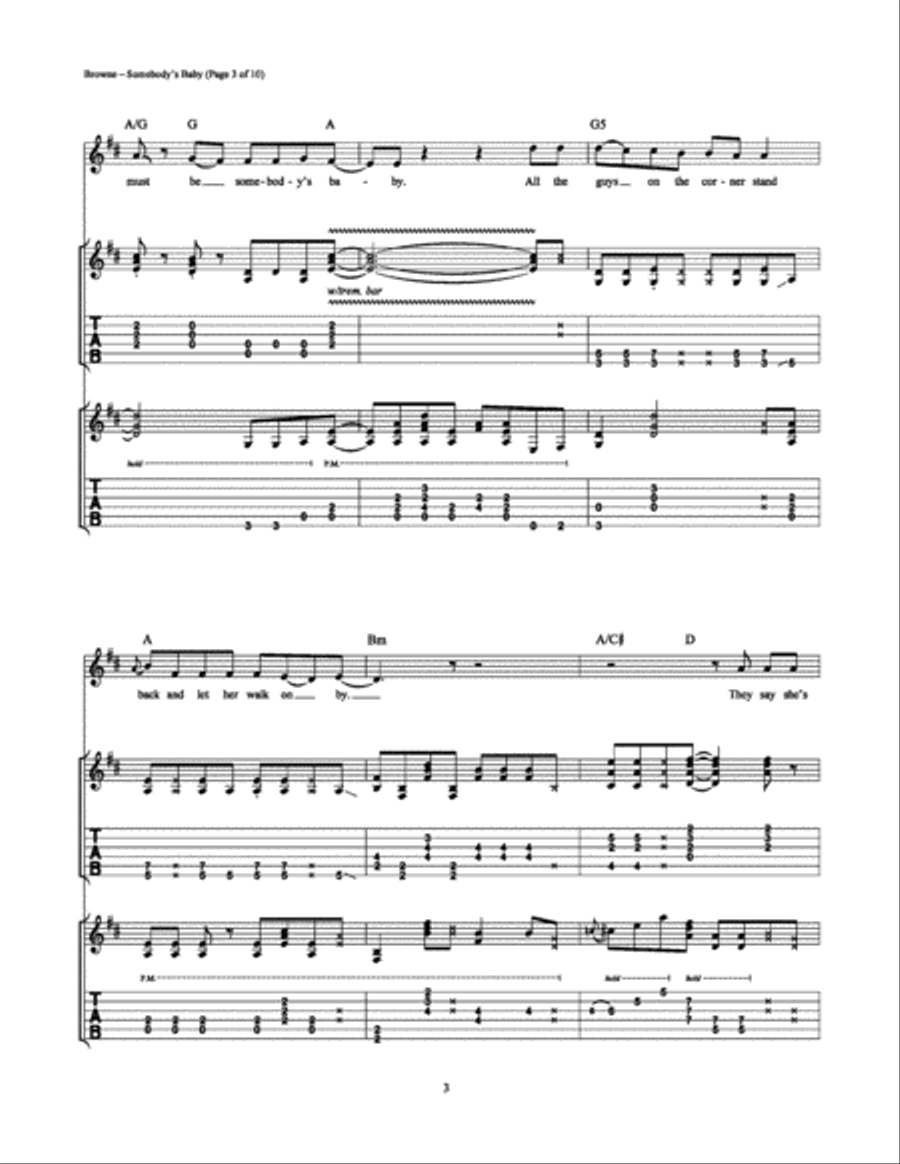 Somebody's Baby Electric Guitar scores gallery preview page 3