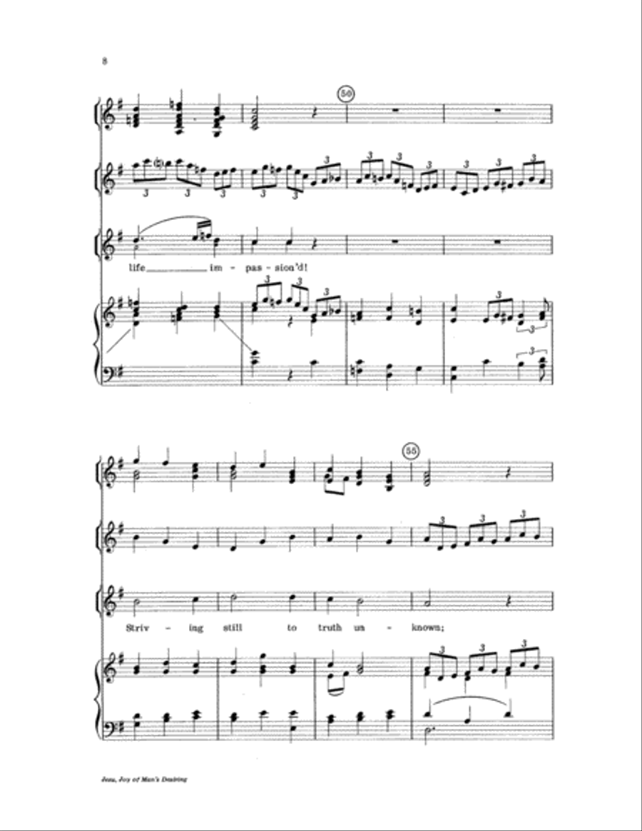 Jesu, Joy of Man's Desiring Unison Choir scores gallery preview page 8