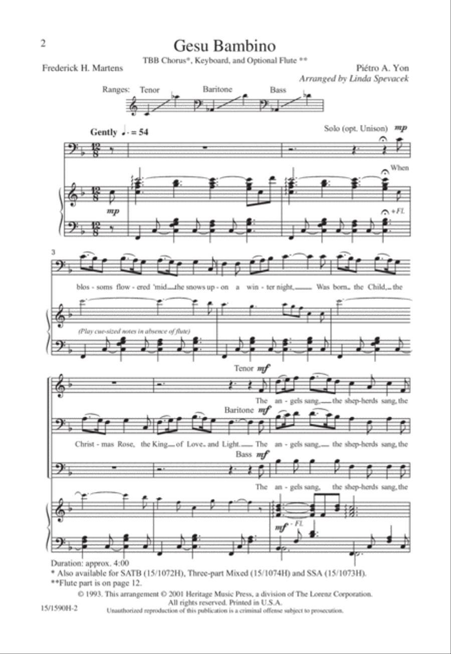 Gesu Bambino TTB scores gallery preview page 3
