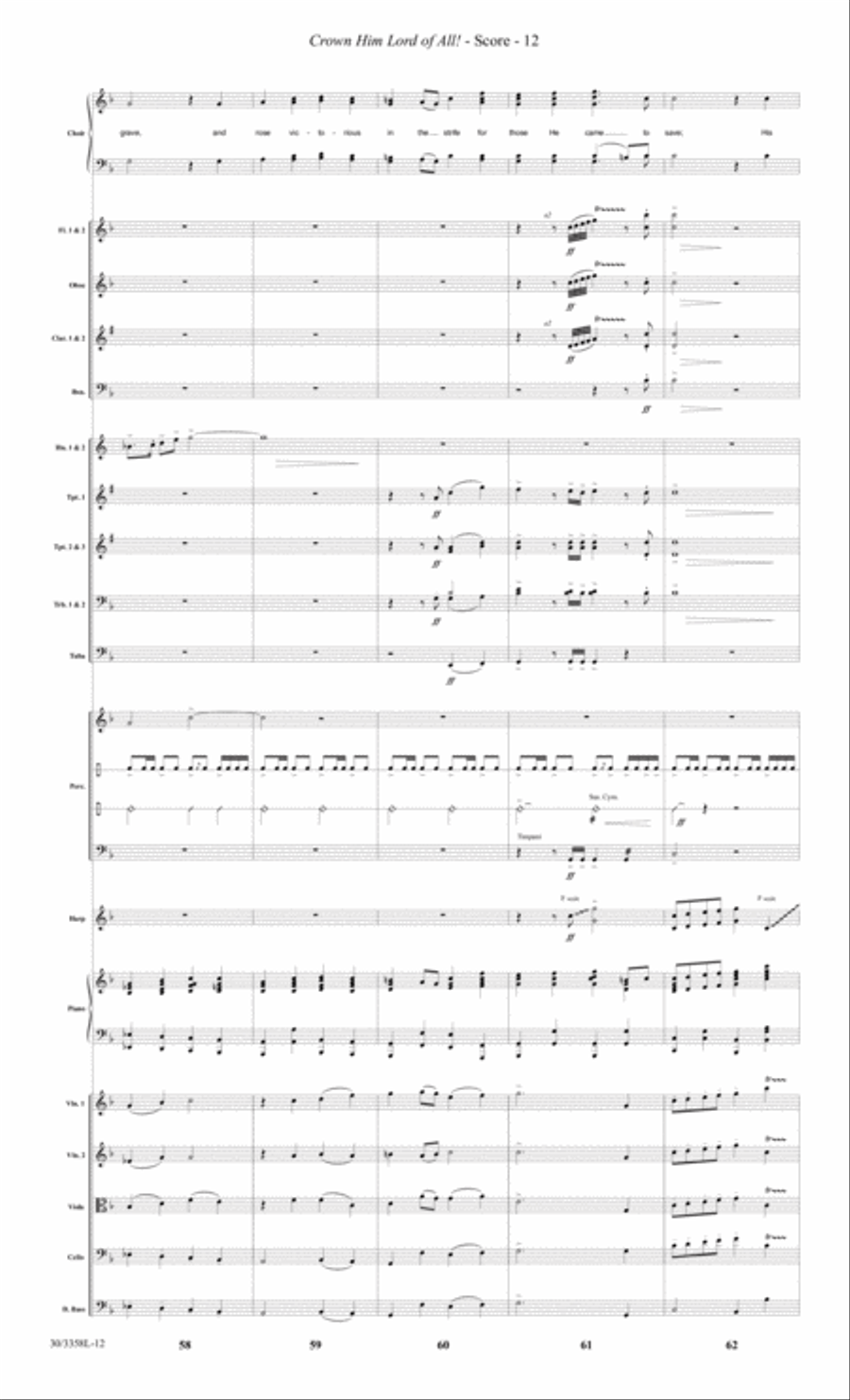 Crown Him Lord of All! - Full Orchestra Score and CD with Printable Parts Choir scores gallery preview page 15
