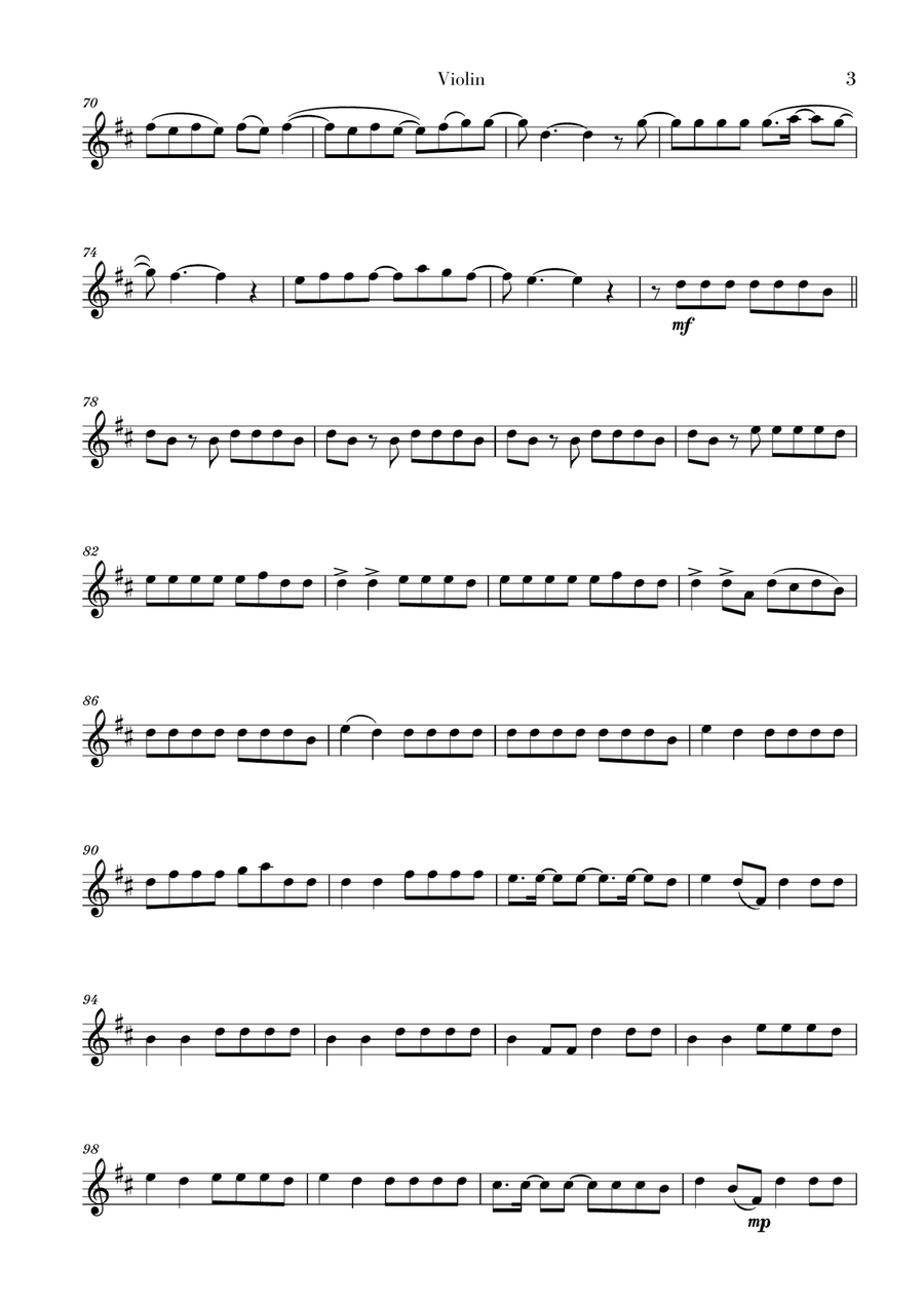 Despacito Violin Solo scores gallery preview page 3