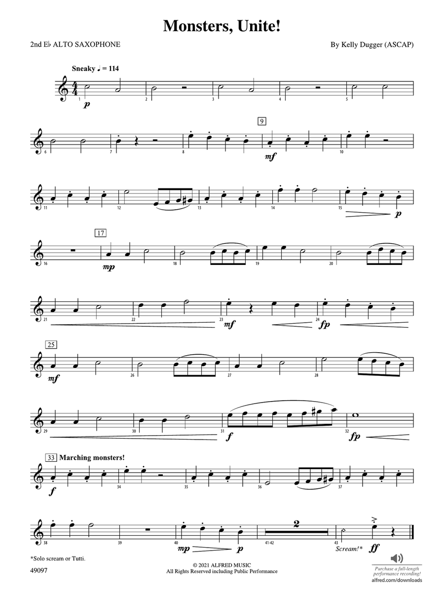 Monsters, Unite!: 2nd E-flat Alto Saxophone
