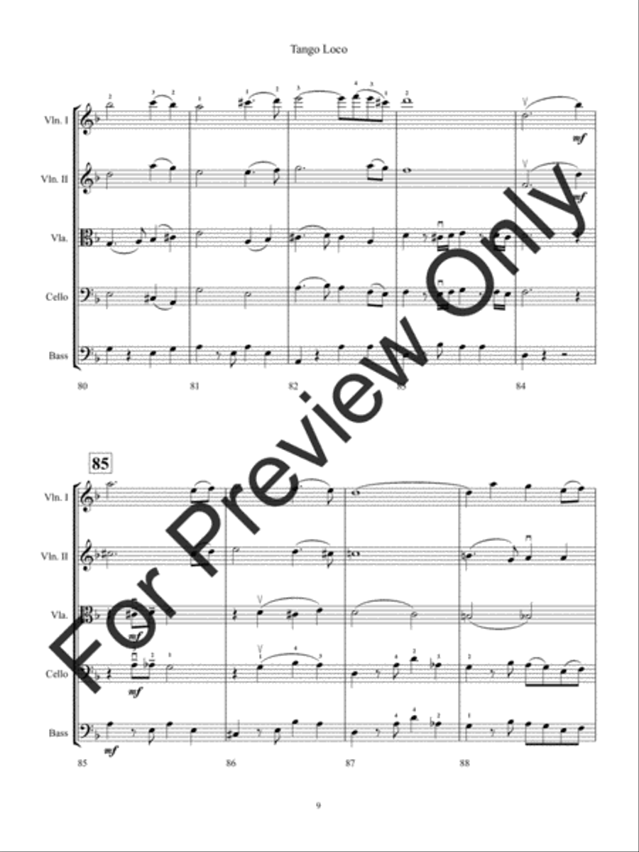 Tango Loco String Orchestra scores gallery preview page 12