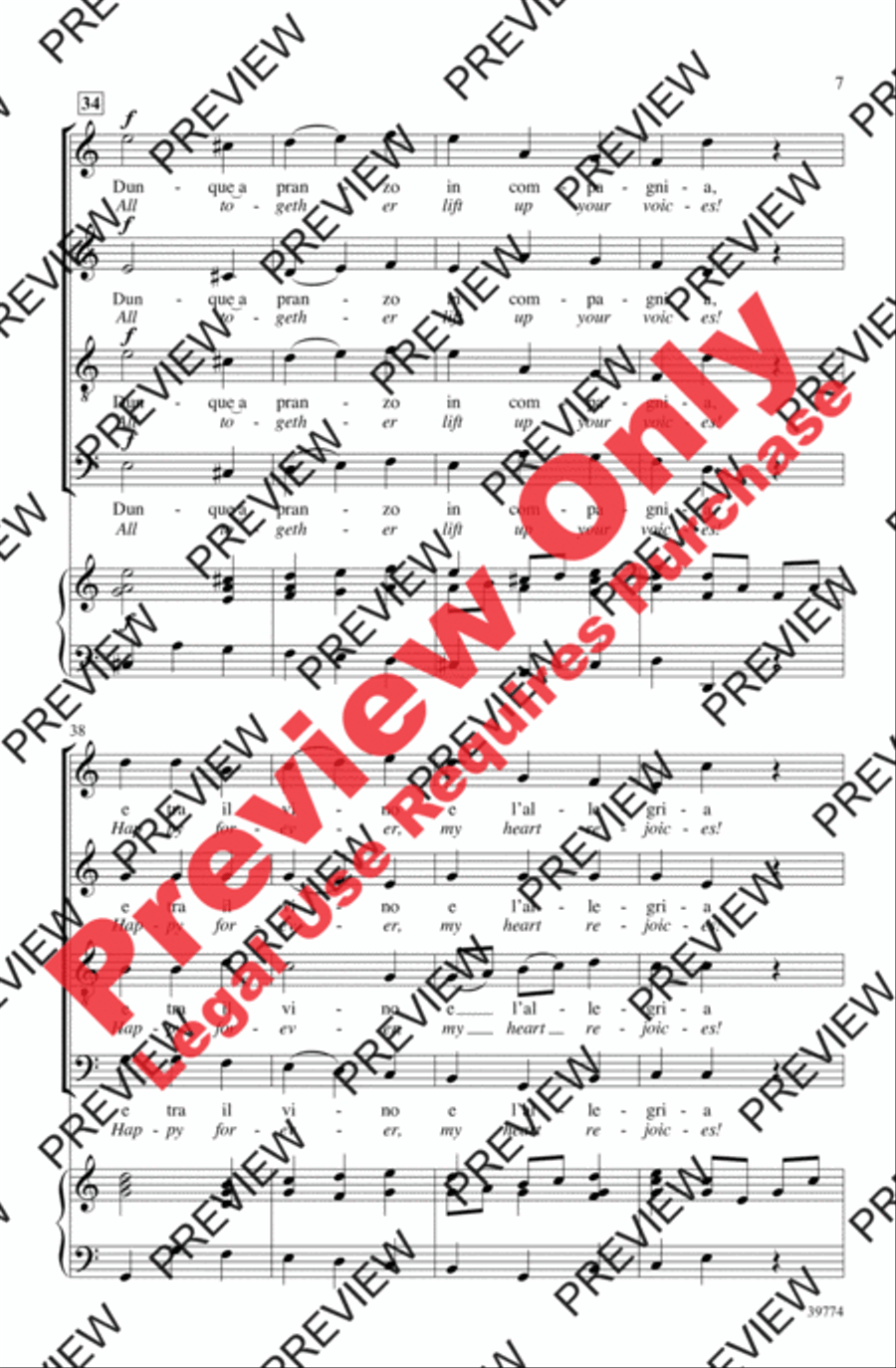 Viva Amore 4-Part scores gallery preview page 6