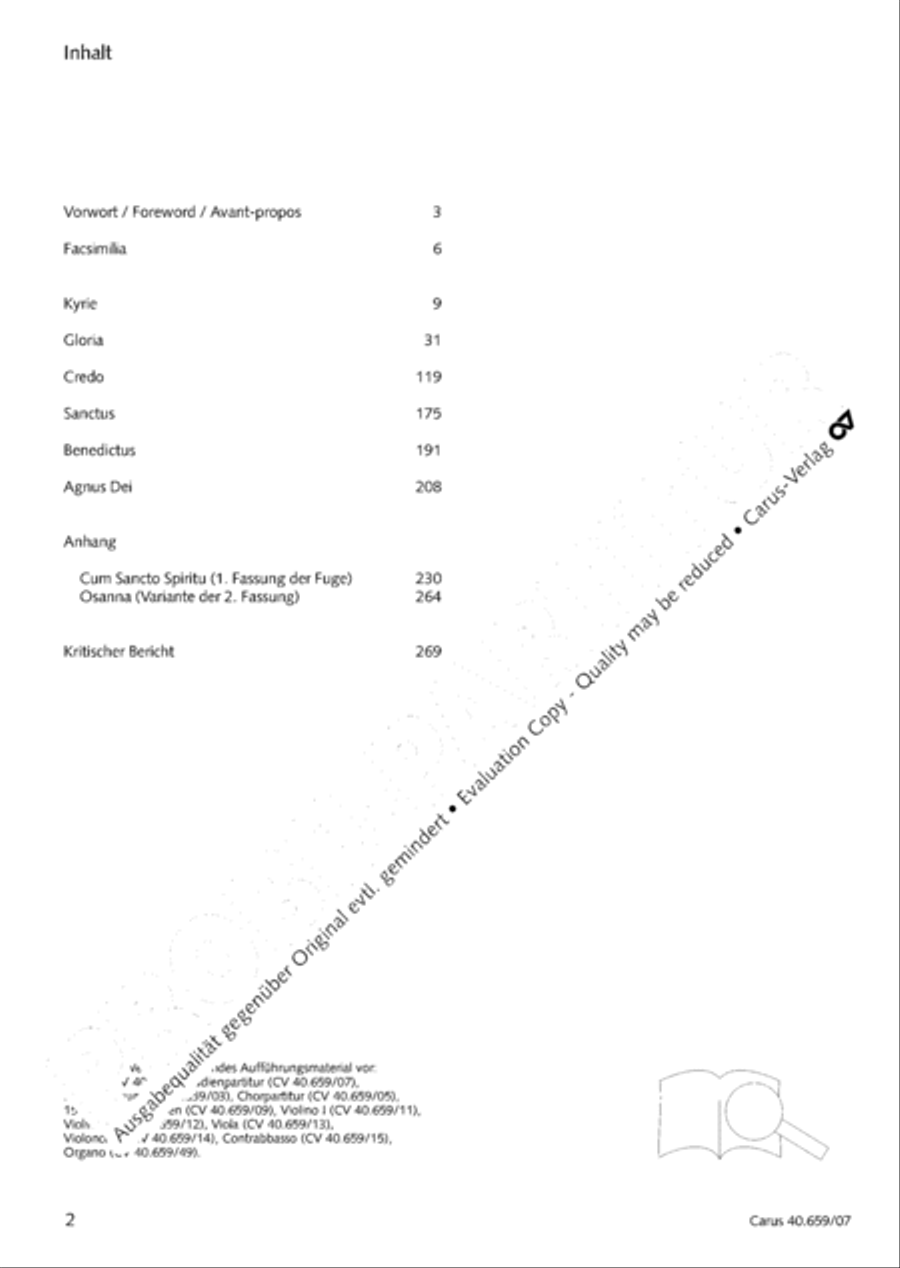 Mass in A flat major (Messe in As) 4-Part scores gallery preview page 3