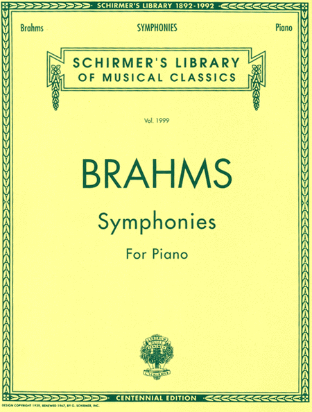 Johannes Brahms: Symphonies for Solo Piano