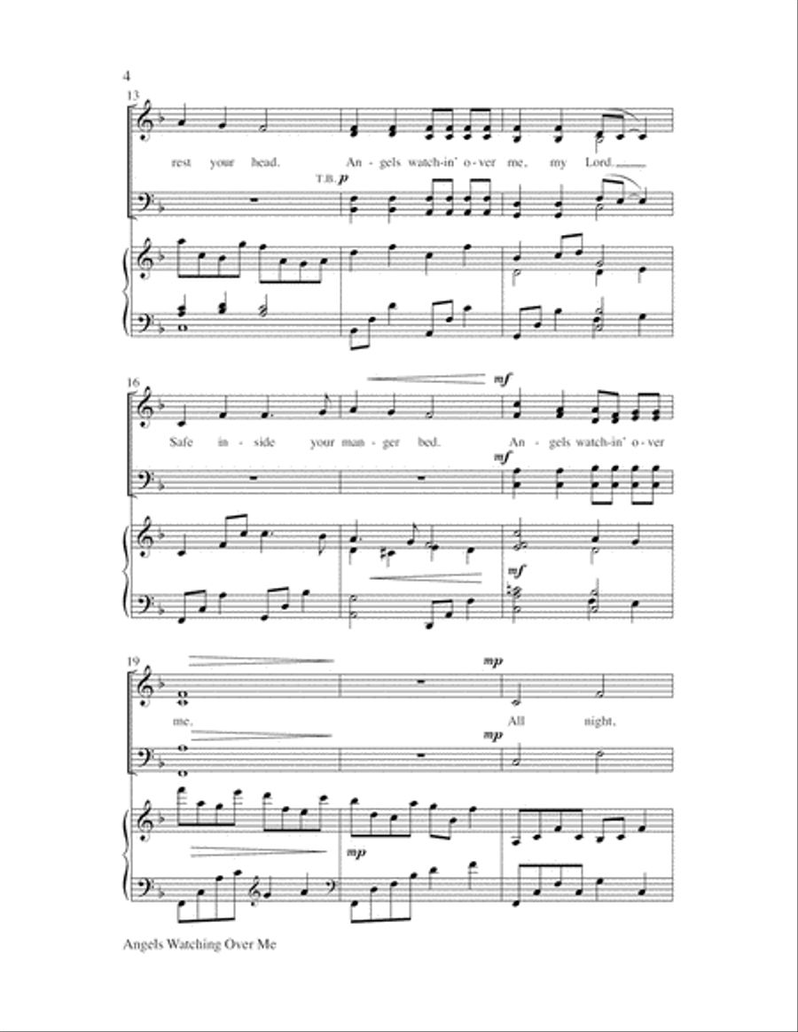 Angels Watching Over Me Angels Watching Over Me 4-Part scores gallery preview page 5