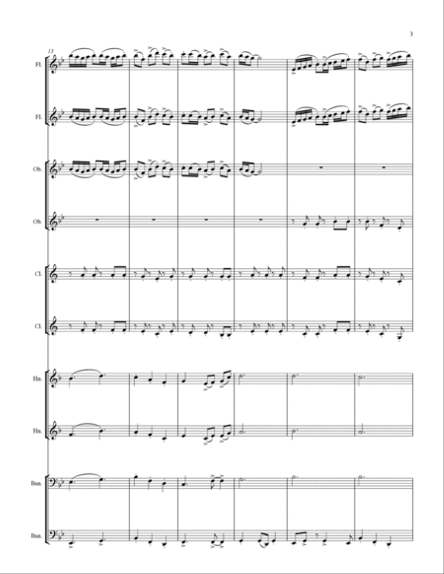 Excursion for Double Woodwind Quintet Woodwind Quintet scores gallery preview page 4