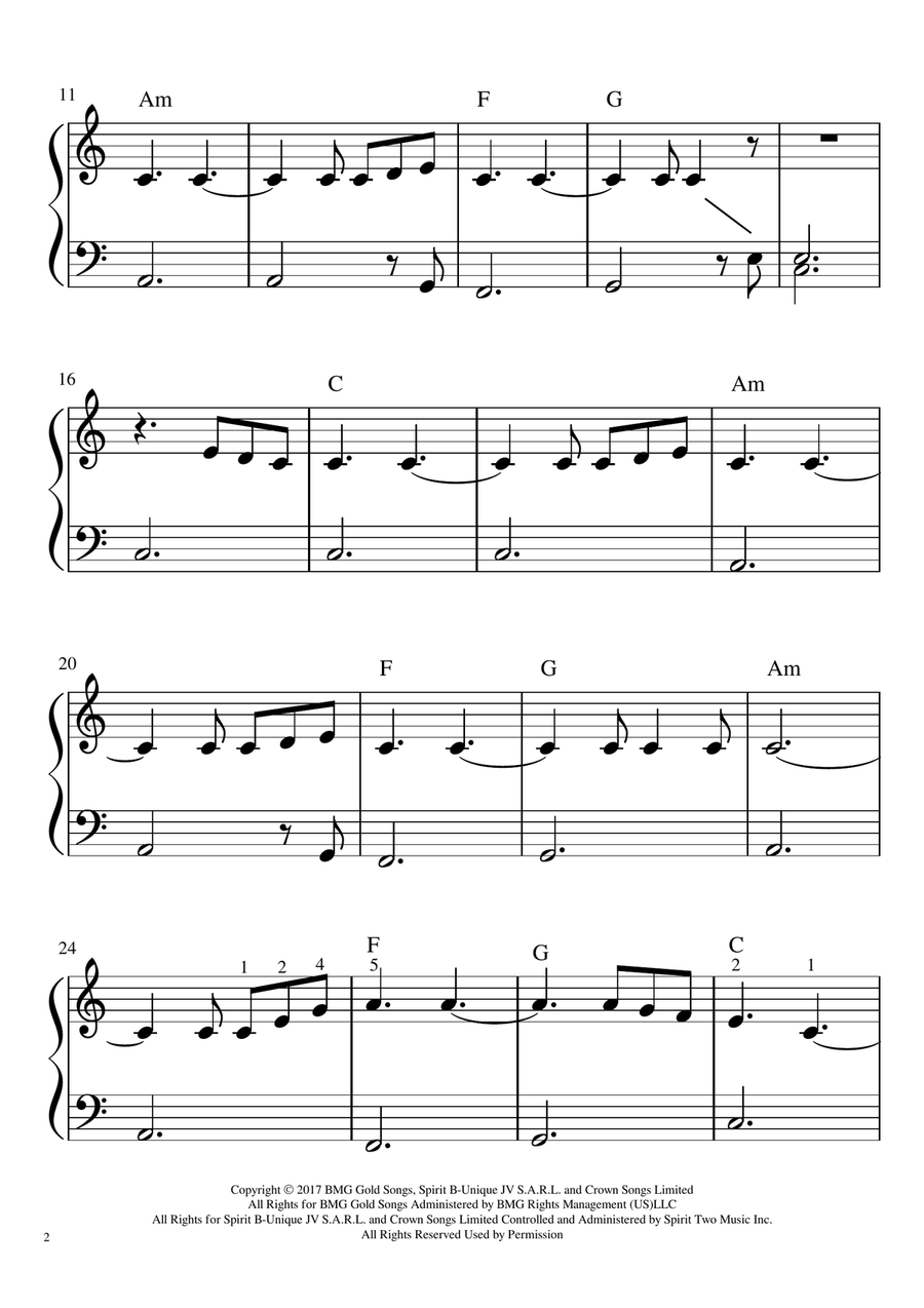 You Are The Reason Piano, Vocal scores gallery preview page 2